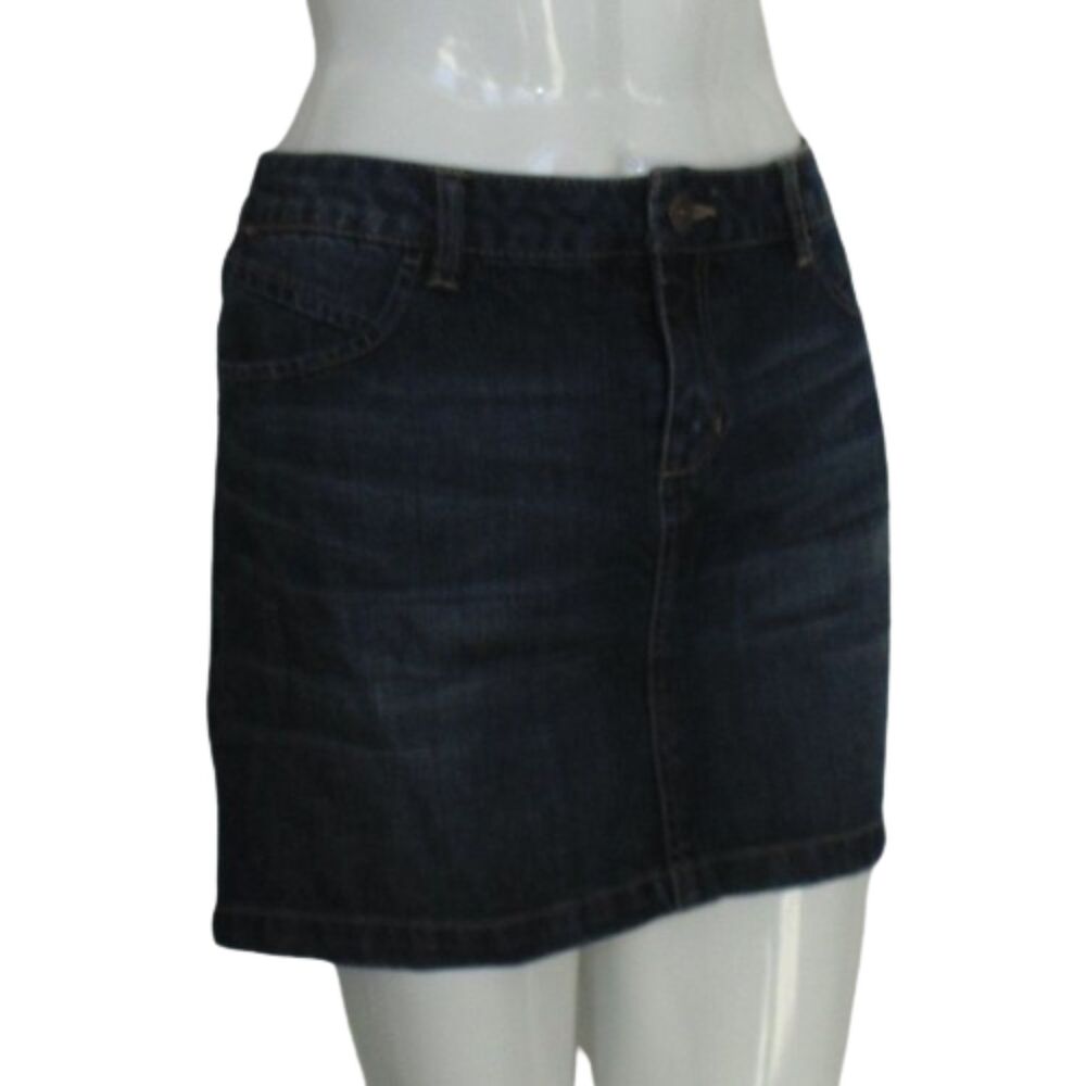 ROUTE 66 Denim Skirt, 32", Mini, Pockets! Zipper fly, Button waist, 100% Cotton - Picture 2 of 13